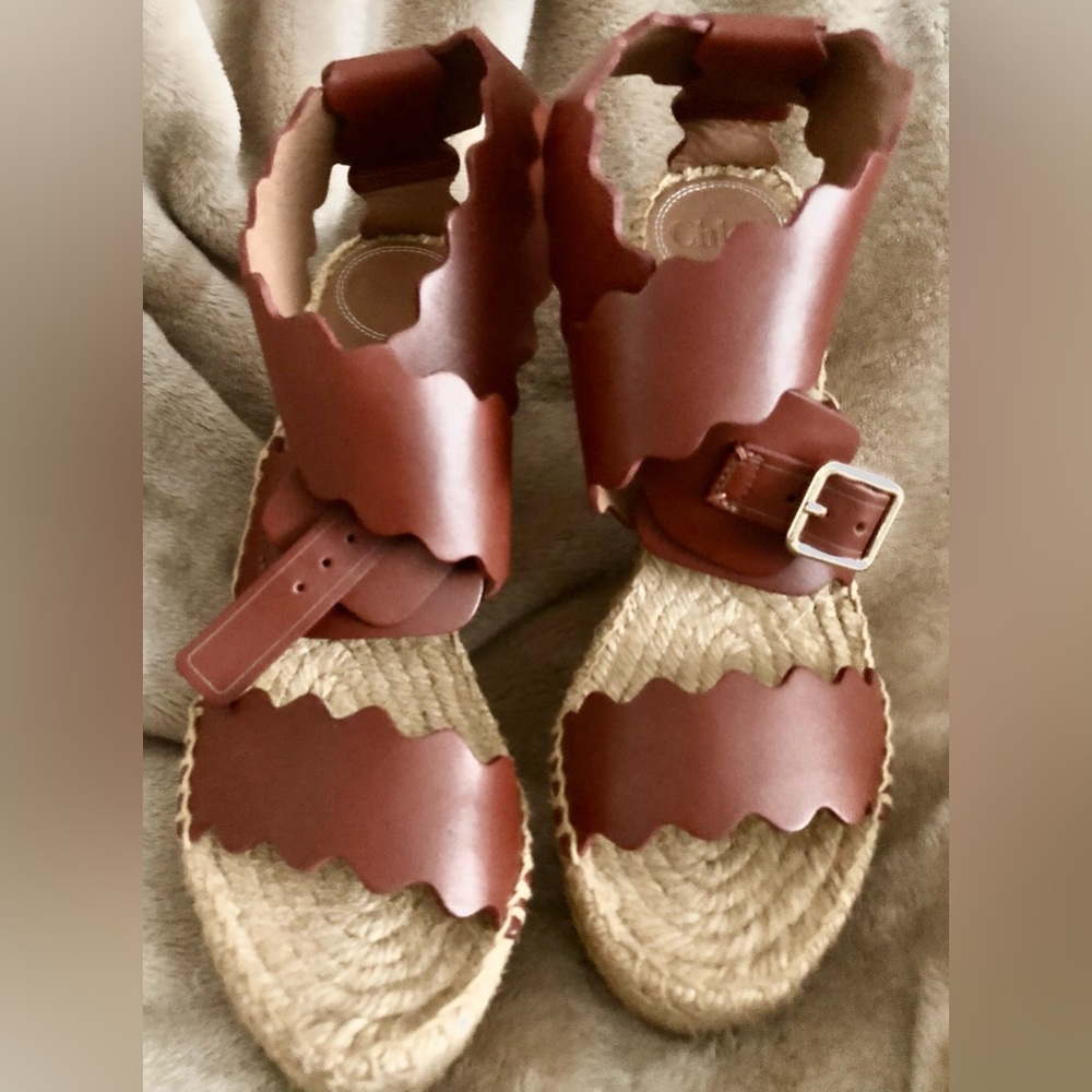 Chloé Wedges Tan